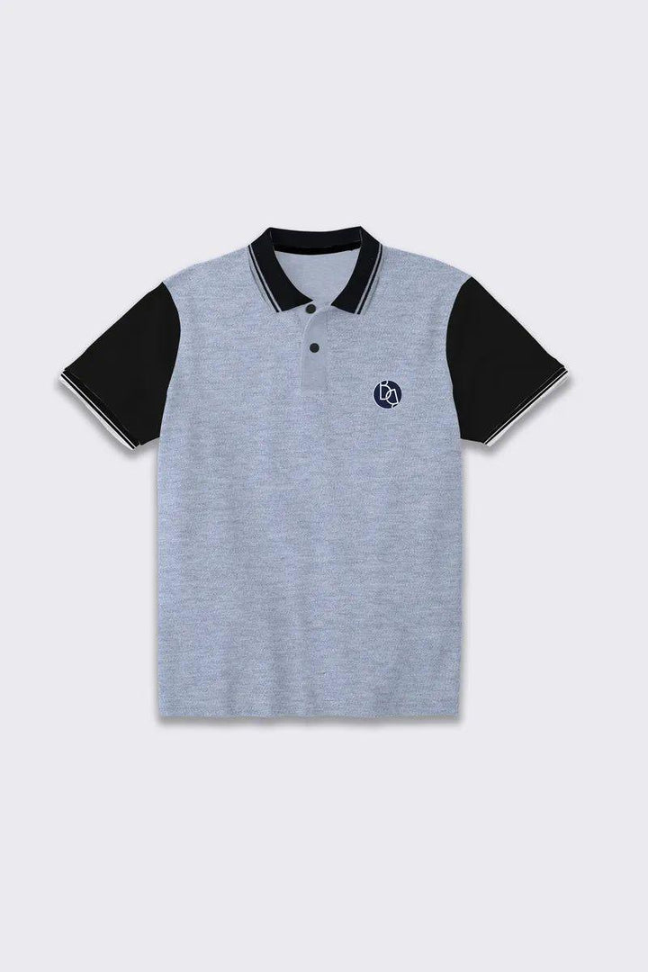 Black-Grey Contrast POLO - Bobbinbash - BOYS- Black-Grey Contrast POLO - Bobbinbash - #tag3#