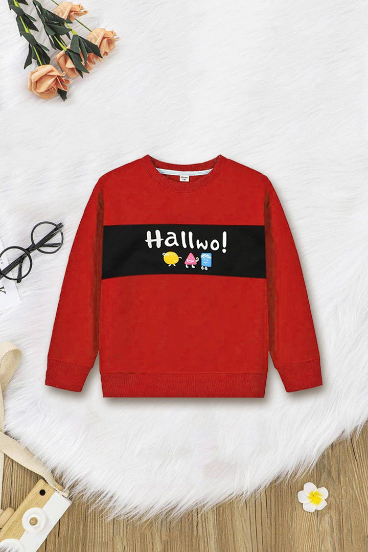 Boys Red Hallwo Sweatshirt - Bobbinbash - BOYS- Boys Red Hallwo Sweatshirt - Bobbinbash - #tag3#