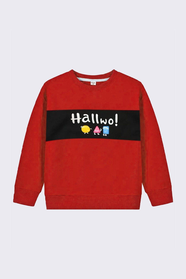 Boys Red Hallwo Sweatshirt - Bobbinbash - - Boys Red Hallwo Sweatshirt - Bobbinbash - #tag3#