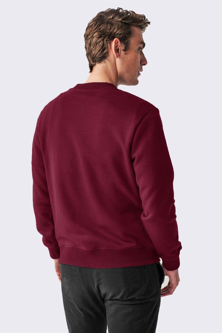 Maroon Printed Sweatshirt - Bobbinbash - - Maroon Printed Sweatshirt - Bobbinbash - #tag3#