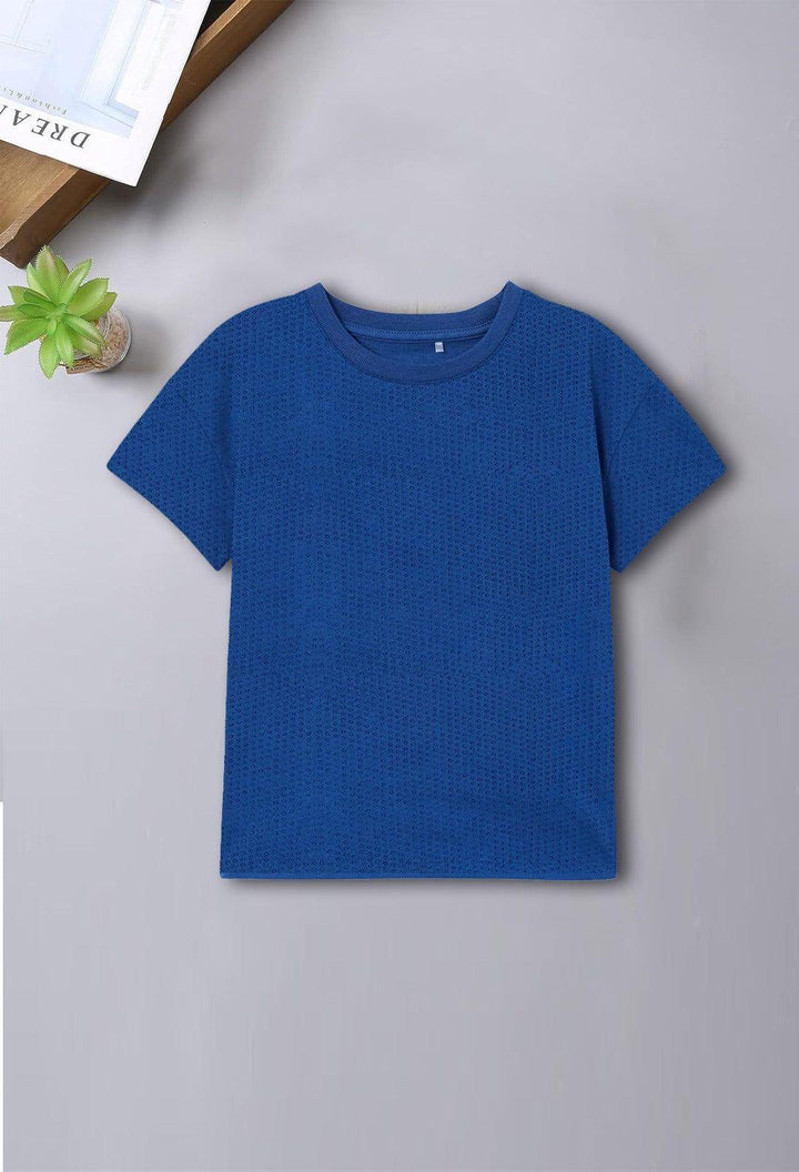 Navy Jacquard Tee - Bobbinbash - BOYS- Navy Jacquard Tee - Bobbinbash - #tag3#