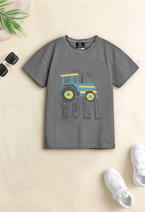 Printed Tractor Olive Green - Bobbinbash - BOYS- Printed Tractor Olive Green - Bobbinbash - #tag3#