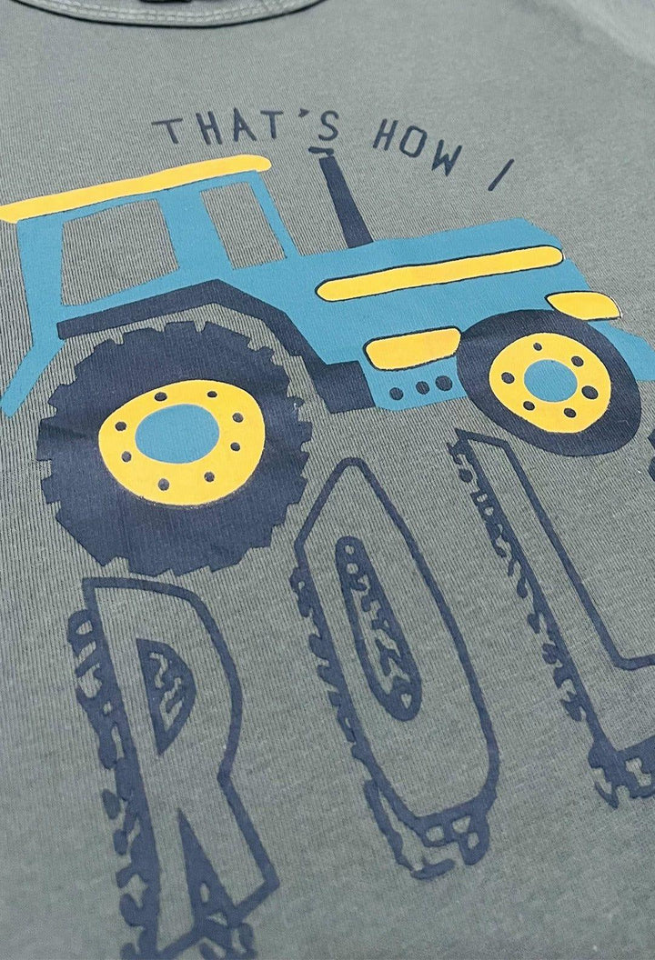 Printed Tractor Olive Green - Bobbinbash - - Printed Tractor Olive Green - Bobbinbash - #tag3#