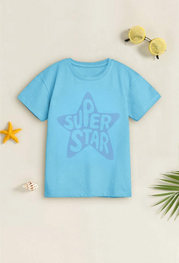 Turquoise Super Star Tee - Bobbinbash - BOYS- Turquoise Super Star Tee - Bobbinbash - #tag3#