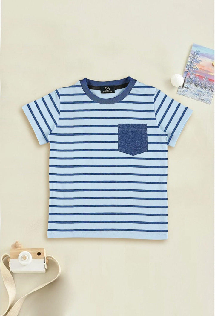 Zinc-Blue contrast Pocket Tee - Bobbinbash - BOYS- Zinc-Blue contrast Pocket Tee - Bobbinbash - #tag3#